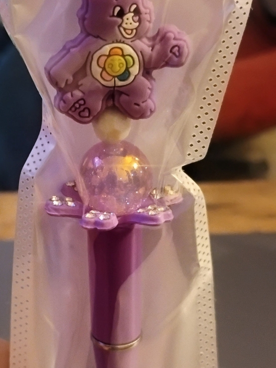 "unbranded Other - Care Bears Purple Character Pen Glitter Ballpoint Pen + Extra Ink NWOT